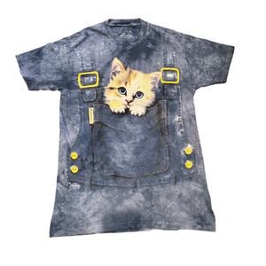 The Mountain Kitten Denim Overalls Graphic Men’s M / Women’s L (Unisex Fit)